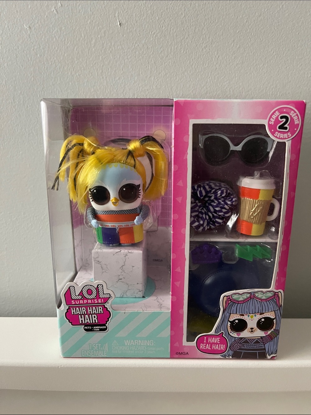 L.O.L. Surprise! Pet Doll with Yellow Hair and Rainbow Outfit